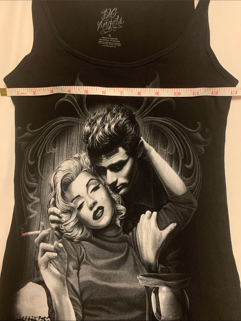 DG Angels Black Graphic Tank Marilyn Monroe S - Picture 6 of 7